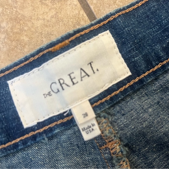The GREAT the seafair jean, high waist wide leg - blue grass wash Size 28 - Picture 7 of 13